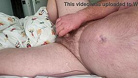 moaning huge orgasm from backhand masturbation with big cock