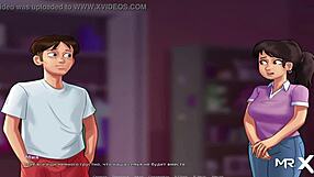 Summertime Saga milf takes big rod creampie deep