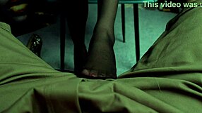 Eva, sexy boss, fucked by subordinate with butt plug, condom, blowjob, footjob