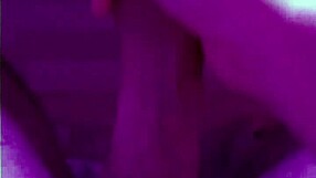 Detailed sensitive massage on young amateur's erect penis