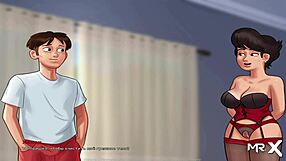 Summertime Saga milf takes big rod creampie deep