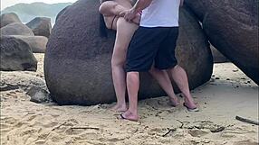 Hot Wife Shows Big Ass In Thong On Trail