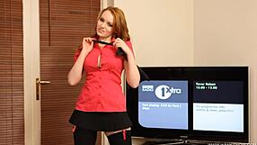 Hot Red Head Finger Fucks Herself While You Wank