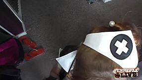 Nurse Penny Pax Helps Patient Recover with Intense Therapy Session in Hospital