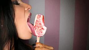 Romi indulges in sexy fun with big tits and masturbation. Brunette pornstar explores her pussy.