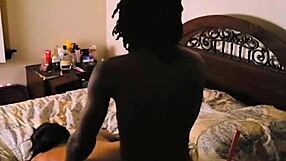 My roommate caught me fucking my athletic ebony girlfriend in the dorm