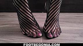 my sexy feet and pretty toes in black stockings close up