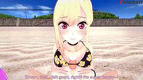 marin kitagawa beach hentai pov bikini big tits