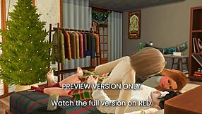 Under the mistletoe preview - sensual 3D hentai clip