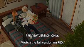 Under the mistletoe preview - sensual 3D hentai clip