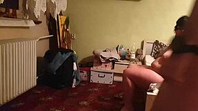 chris and ewa have quick morning sex before work, ending with a cumshot