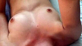 Cute petite teen playing with herself at home