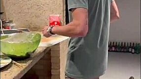 Brazilian Wife Seduces Barbecue Guy for Creampie Fuck!