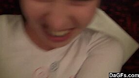 Young Brunette Lesbians Licking On Sofa Blast!