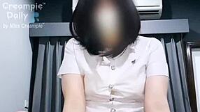 สาวไทยสวยโดนเติมครีมพายร้อน