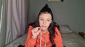 Slutty milf contrasts your micro penis with her love for monster cocks