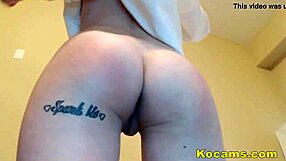 Perfect teen ass on HD cams, wanna see her tattooed pussy?
