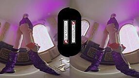 carly rae summers as ivy valentine in vr cosplay, teasing with big tits and trimmed pussy