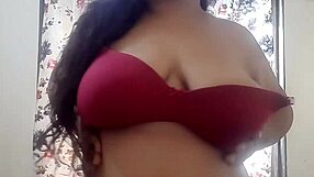 desi indian strips big tits at work