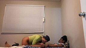 Akeem’s marvelous romantic scene with the beautiful sexy lady, Tanya wearing a lime green bikini