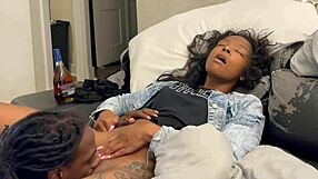 The big black cock made her moan and holla