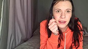 Slutty milf contrasts your micro penis with her love for monster cocks