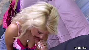 Cheating milf Kira Silver gives a blowjob as well as facesit on her step son in the sofa