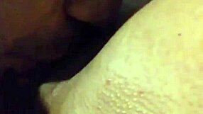 The guy sucks her pussy so damn good