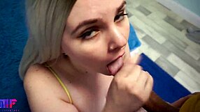 feeling intense pleasure from pov blowjob and lazy doggy