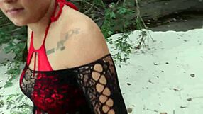 Amateur couple enjoys oral sex and fucking in the river, ignoring observers while they have sex