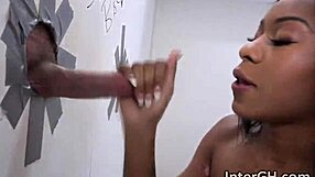 I watch Nadia Jay perform in the glory hole