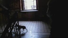 Eurobabe bent over for pov pussy banging in window