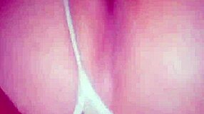 Homemade mature woman masturbates her pussy in thin lingerie