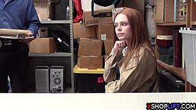 Man, I totally messed up with this busty redhead teen shoplifter at work... didn't wanna deal!