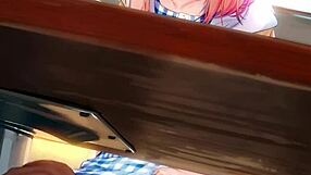 Mashu Delivers Intense Stealthy Blowjob In Hentai