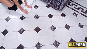 hey, watch this cunning student bang his stepsister's shaved pussy real deep