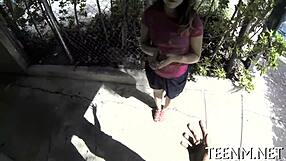 I watch Courtney Loxx sucking my cock roughly in seduction