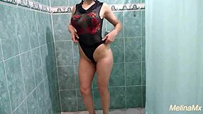 Sexy Latina Masturbating in Shower Feels So Hot