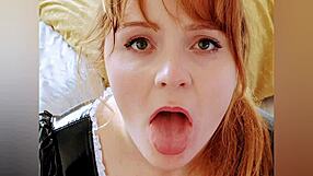 Sloppy spitty blowjob leads to creampie with Shannon in heels