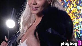 Natural Petite Blonde Teen Elsa Jean Striptease Fun After Posing