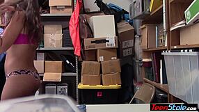 Tight Brunette Teen Thief Gets Punished With Hard Fuck By Officer