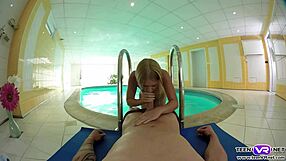 Violette wild fucks poolside in vr
