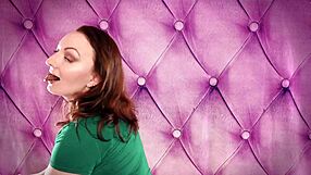 Arya Grander chewed fruit while wearing chocolate body paint and having a dominant relationship with the cameraman who shot a close-up, vore fetish video that was also ASMR