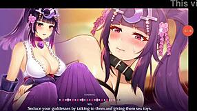 Pleasure seeking deity in an anime video game