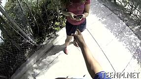 I watch Courtney Loxx sucking my cock roughly in seduction