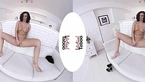 Wet pussy in fishnets gets shaved and masturbated to orgasm!