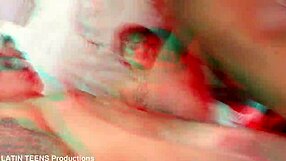 美しいサブリナ・ミラーが巨大なチンポ2本でアナルを貫かれる