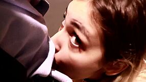 cute teen 18+ sucking cock in changing room pov – is it public?