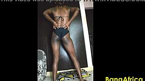 she shakes that ass in african ebony striptease