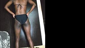 she shakes that ass in african ebony striptease